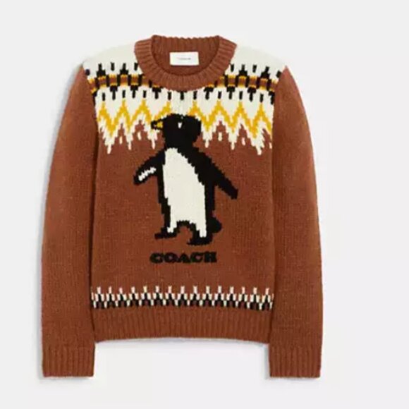 Coach Intarsia Ski Sweater